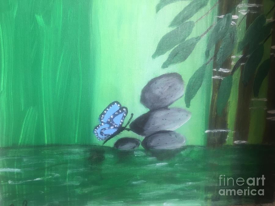 Butterfly Painting - Blue butterfly  by Joyce A Rogers