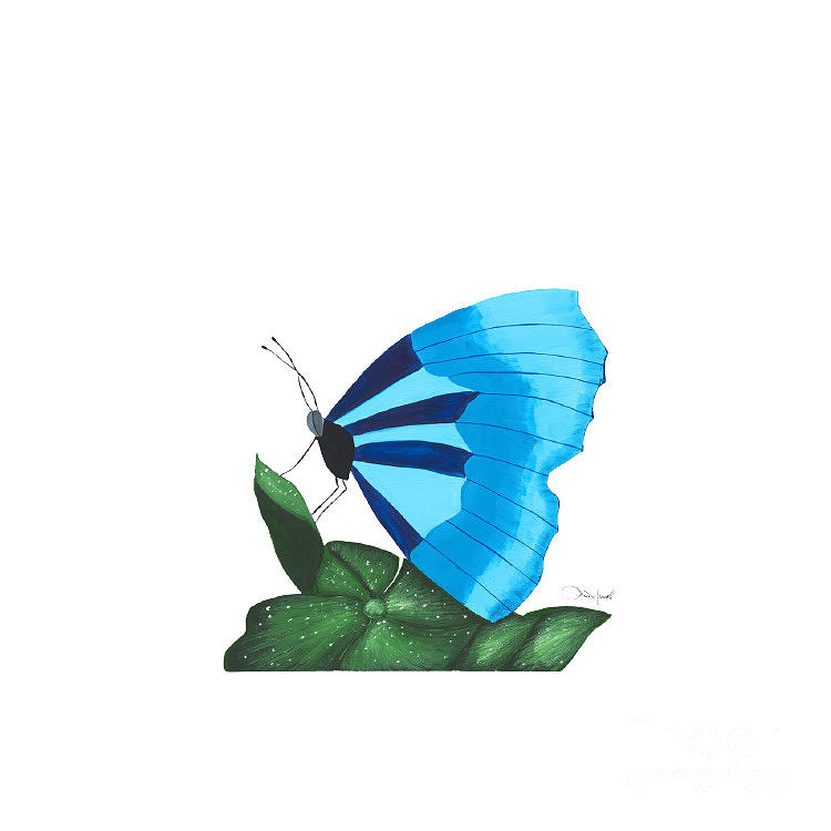 Blue Butterfly Painting by Lisa Senette