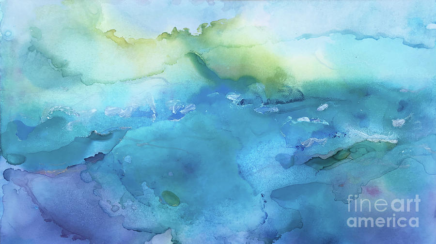 Blue Calm Painting by Linda Cranston