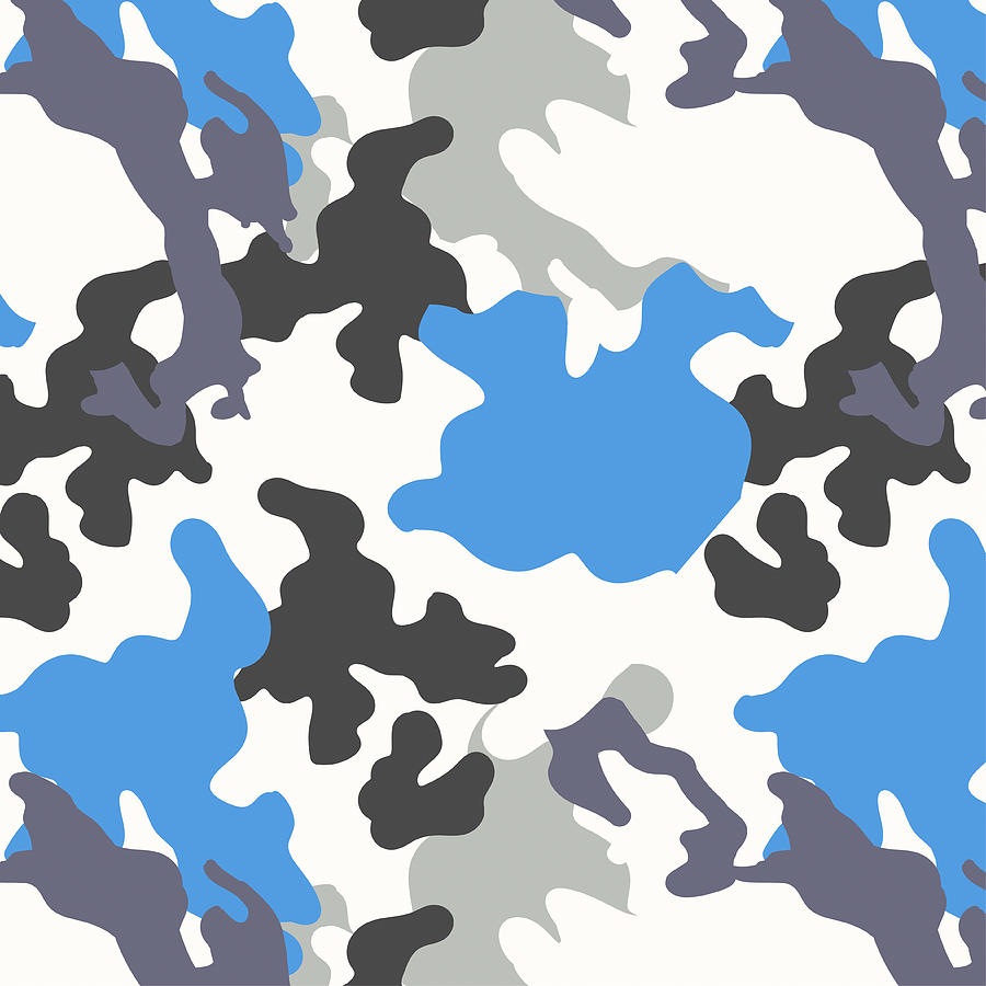 Digital Blue Camouflage