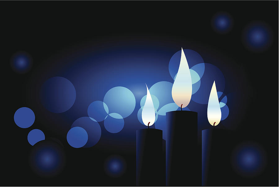 Blue candles Drawing by Nico_blue