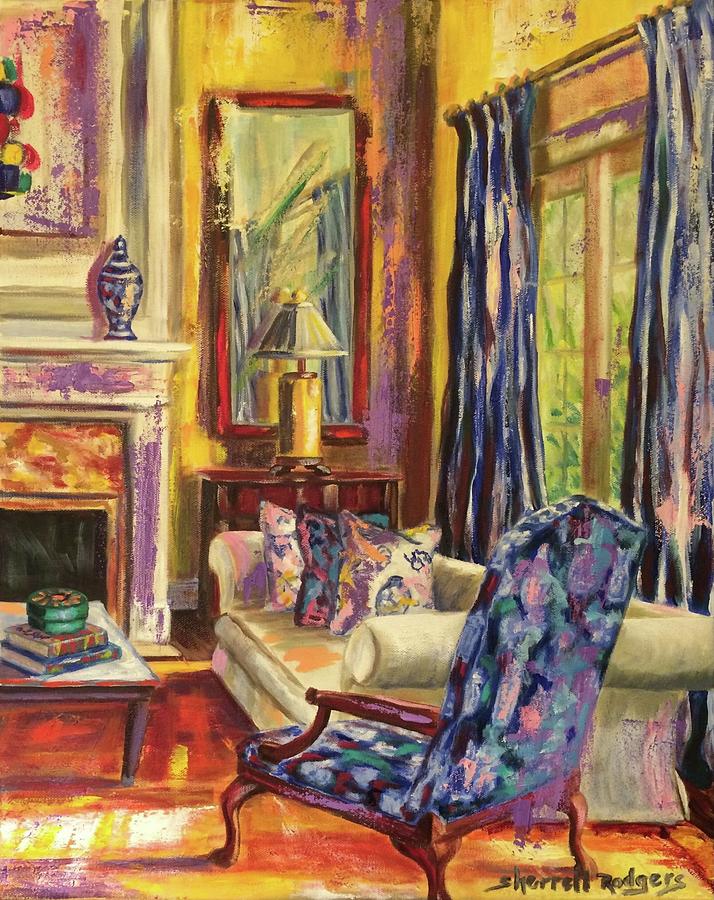 Blue Chair II Painting by Sherrell Rodgers
