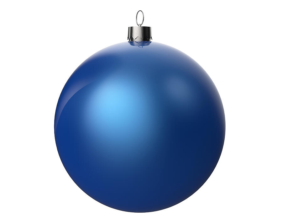 Blue Christmas Ball Photograph by Sinemaslow