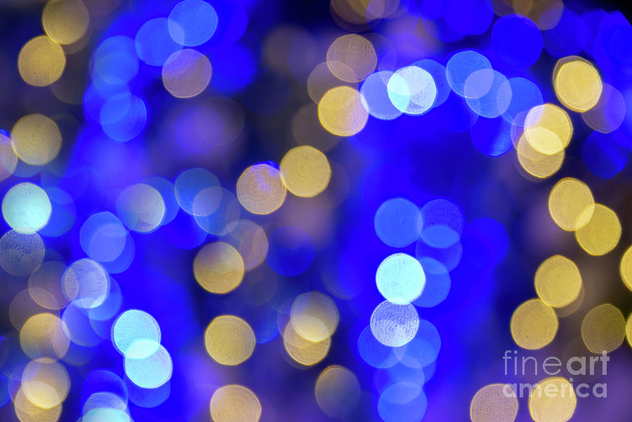 Blue Christmas lights Photograph by Delphimages Photo Creations