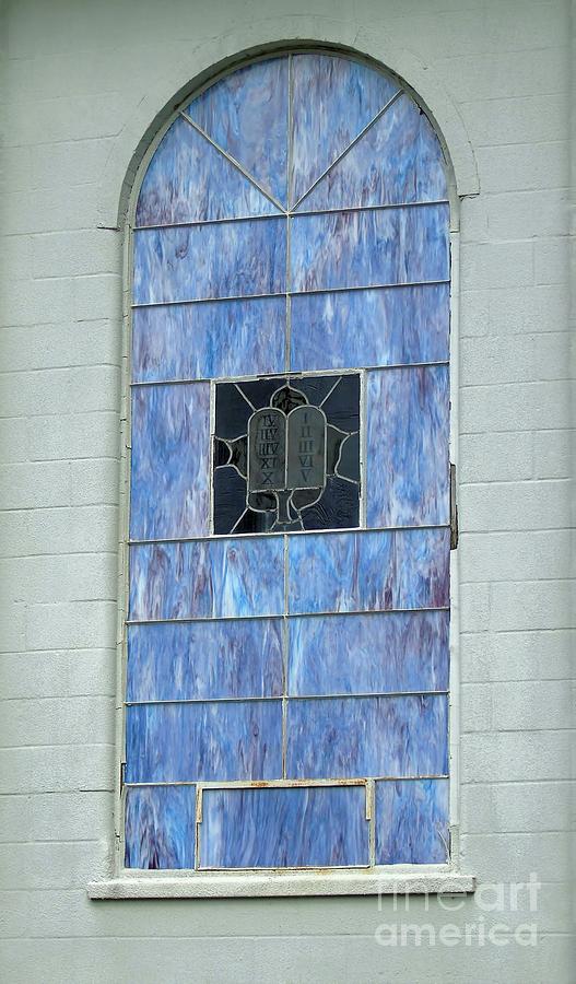 Blue Church Window Photograph by D Hackett
