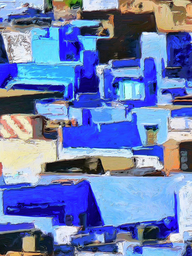 Blue City 4 Painting by Dominic Piperata