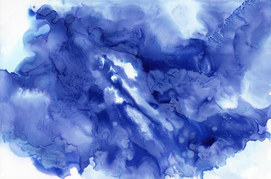 Blue Cloud Painting by Christy Sawyer
