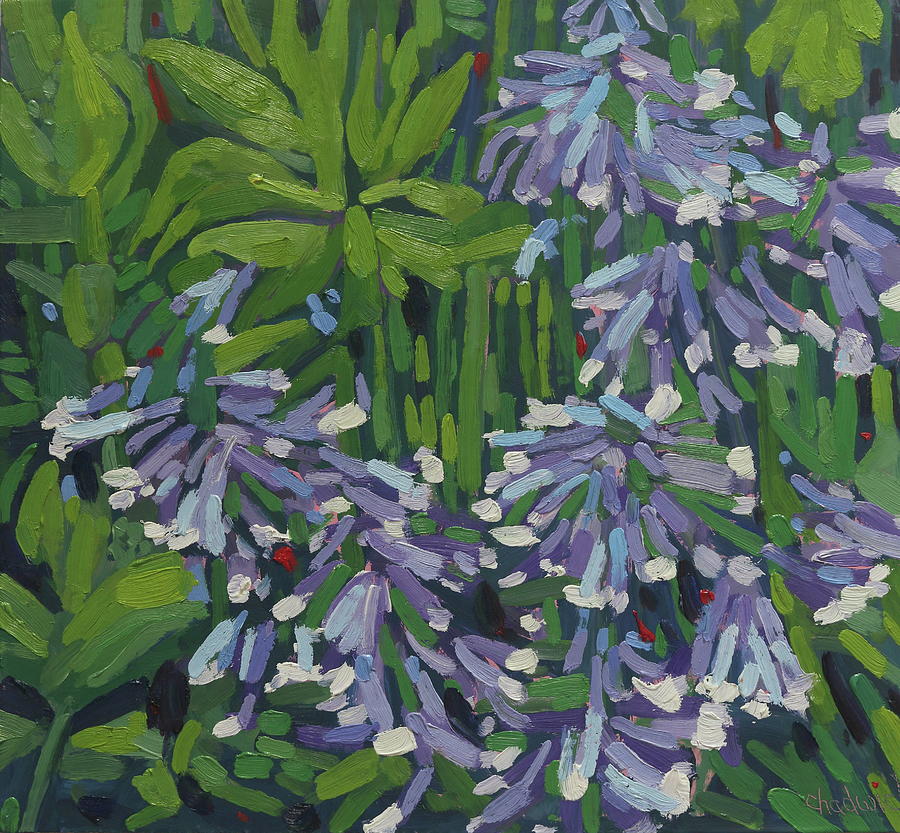 Blue Columbine Wildflowers and Friends Painting by Phil Chadwick
