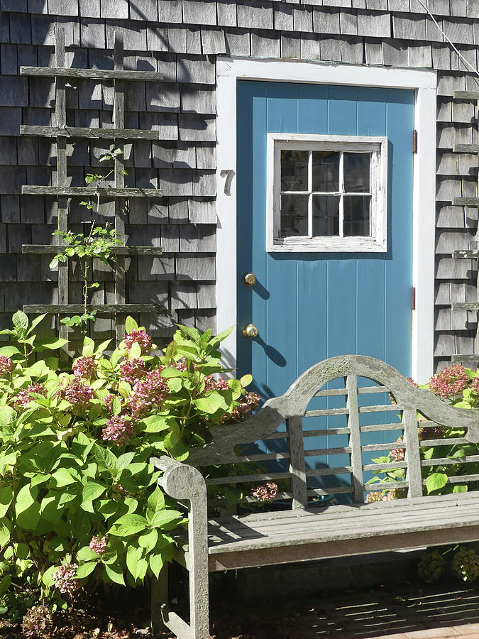 Blue Cottage Door Photograph by Sharon Williams Eng
