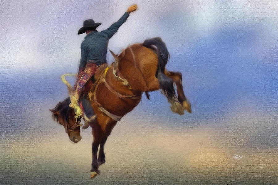 Blue Cowboy Digital Art by Russ Harris