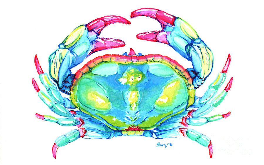 Blue Crab Painting by Shelly Tschupp Blue Crab Painting by Shelly Tschupp