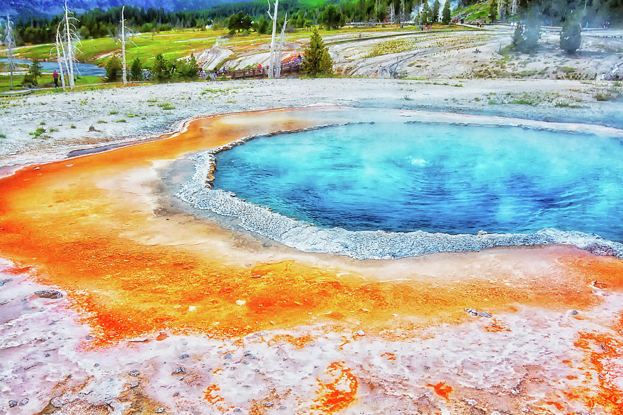 Blue Crested Pool at Yellowstone National Park Photograph by Tatiana Travelways