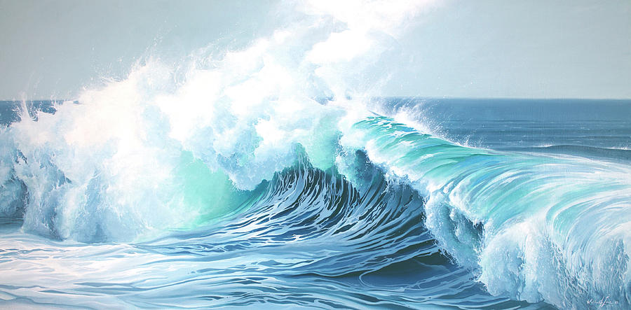 Blue Crush Painting by William Love