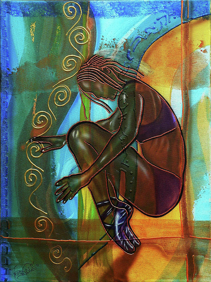 Blue Dancer Painting by Fred Odle
