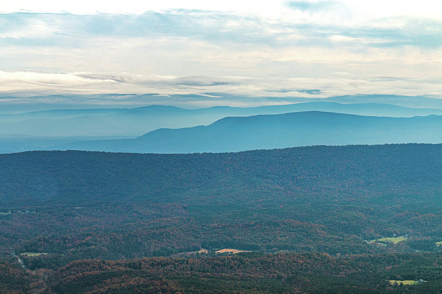 Blue day at the Blue Ridge Mountains Photograph by Spike Silvernail
