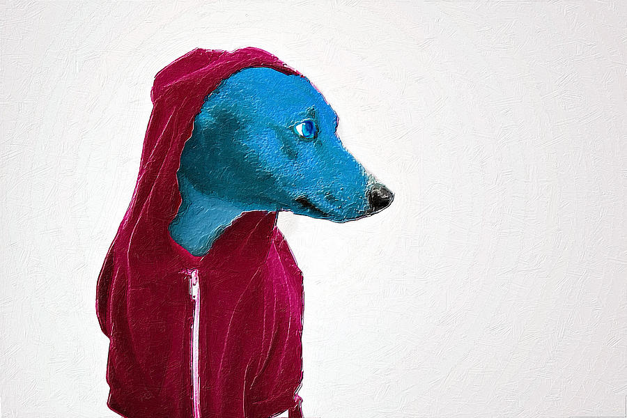 Blue Dog Painting by Tony Rubino