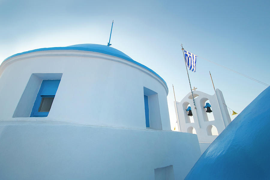 Blue Domed Rooftops, Sifnos Greece Photograph