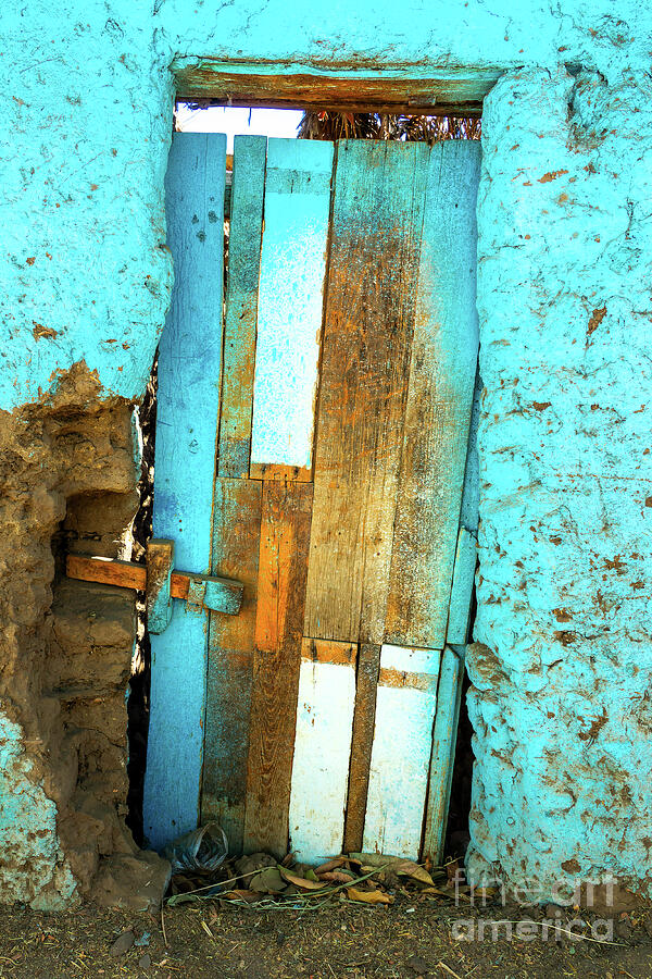 Blue door in Aswan, Egypt Photograph by Delphimages Photo Creations