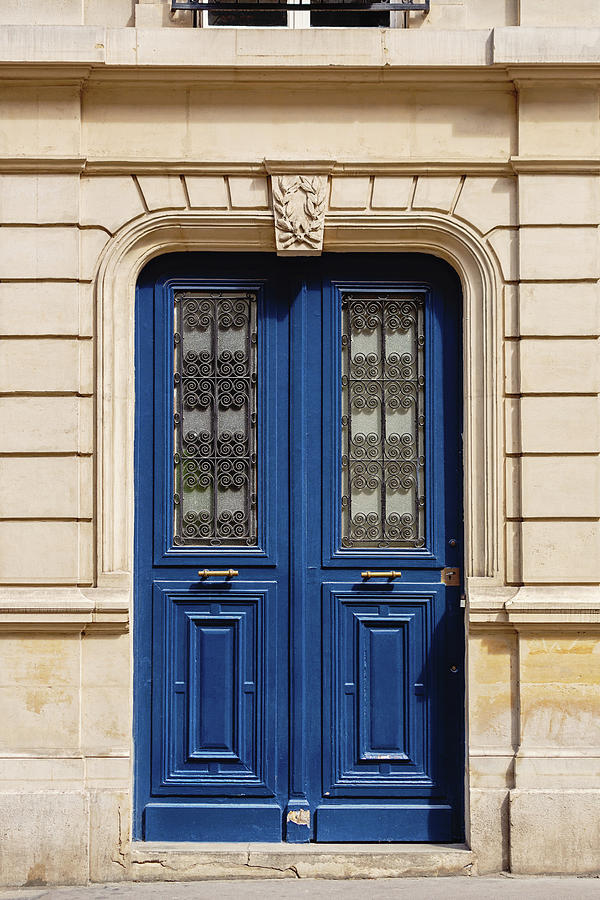 Blue Door in Paris II Photograph by Melanie Alexandra Price