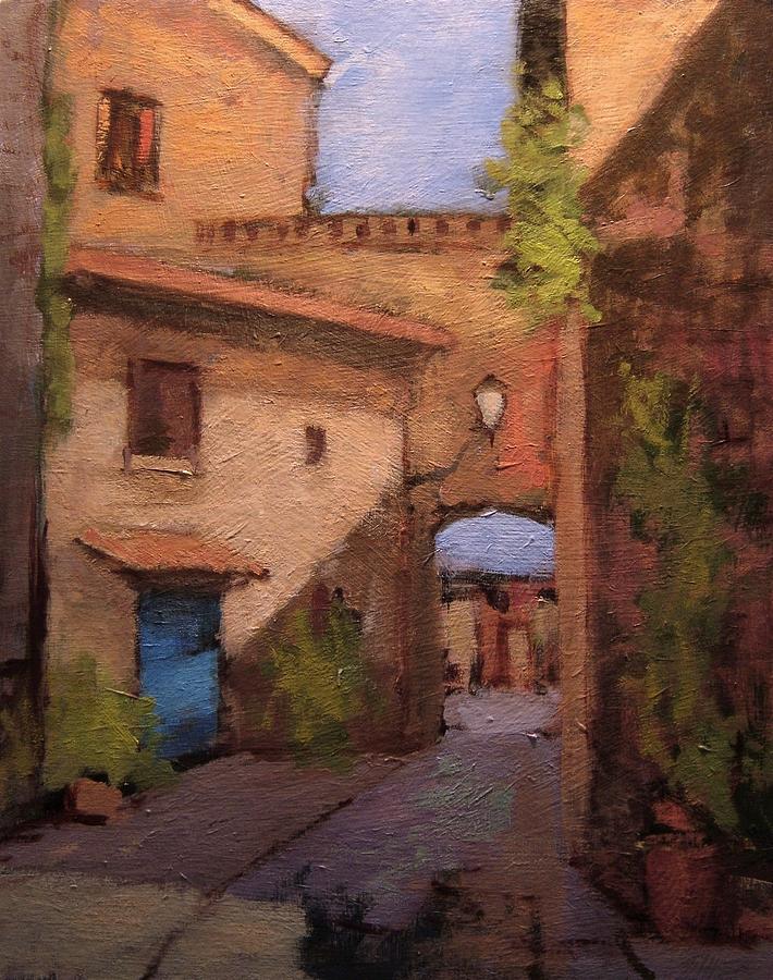 Blue door in Provence France Painting by R W Goetting