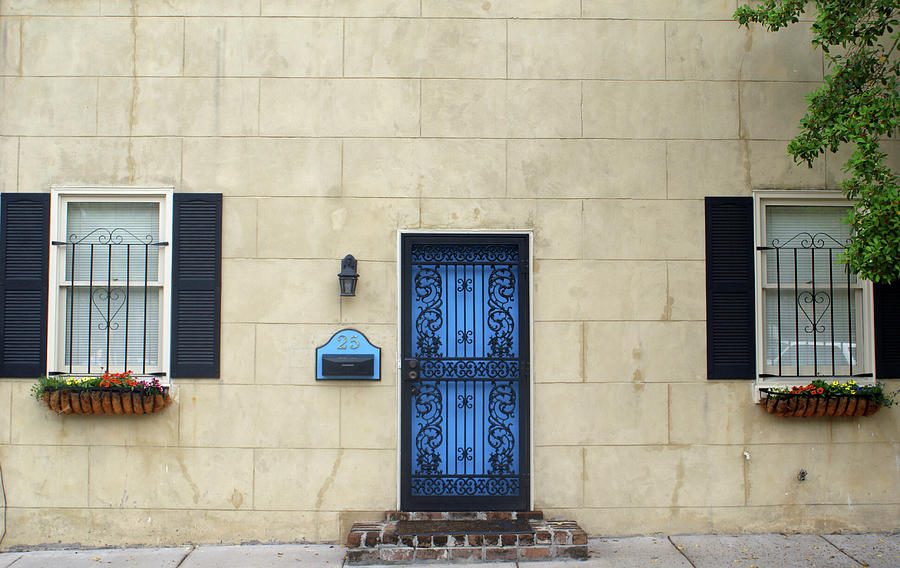 Architectural Photograph - Blue Door by Jean Haynes