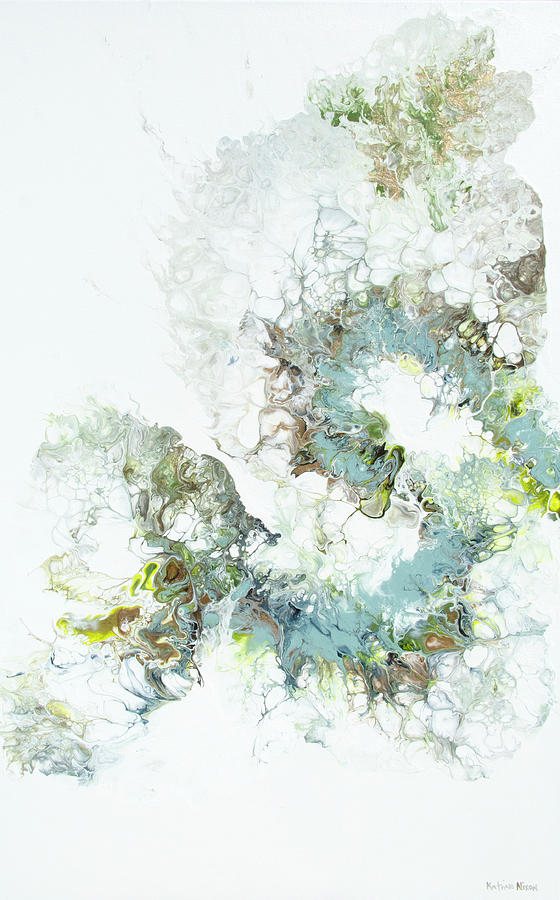 Abstract Painting - Blue Dragon 1 by Katrina Nixon