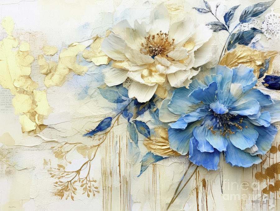 Blue Elegance Painting by Tina LeCour