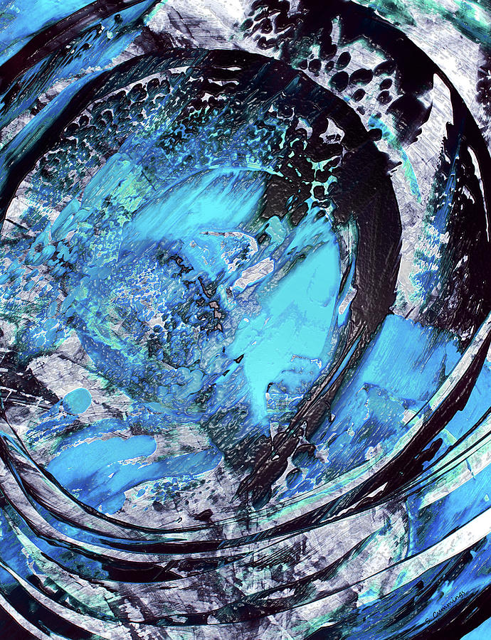 Abstract Painting - Blue Energy - Modern Abstract Art - Sharon Cummings by Sharon Cummings