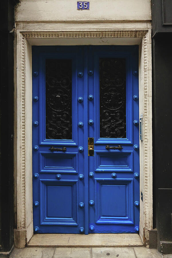 Blue Entrance Door in Paris Photograph by Carolina Reina - Fine Art America