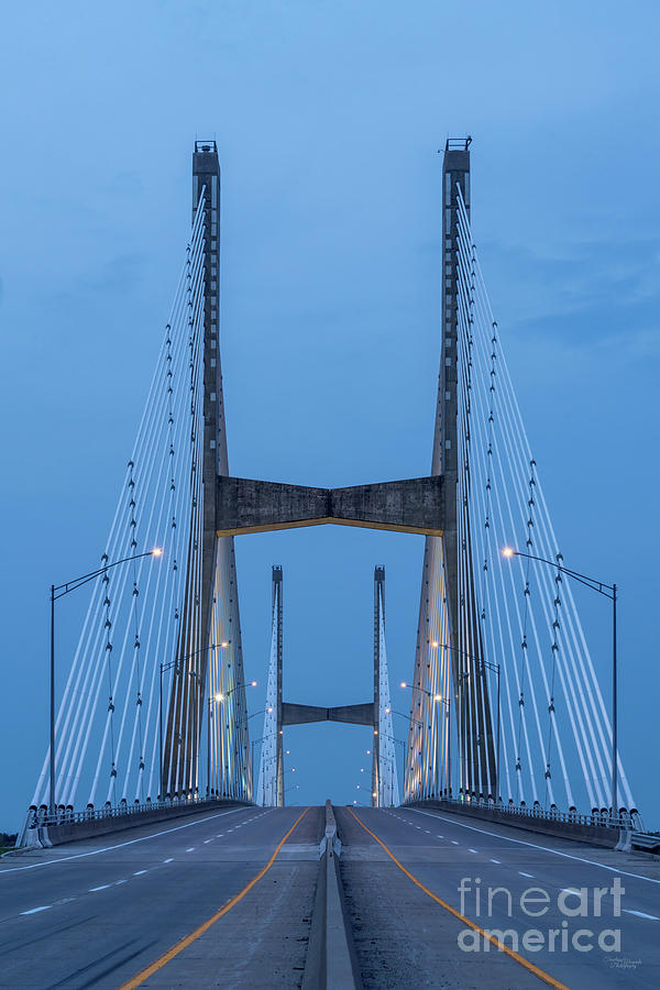 Blue Evening Bill Emerson Bridge Photograph by Jennifer White