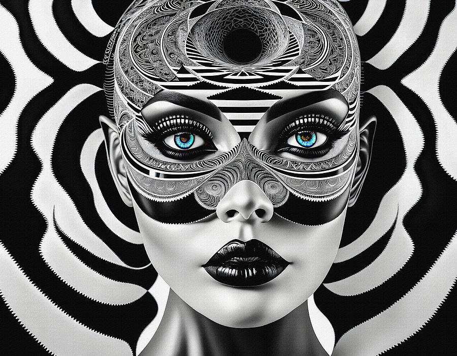 Blue-Eyed Illusion Digital Art by Debra Kewley