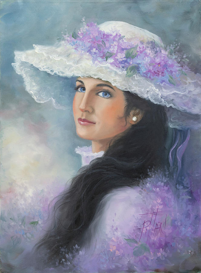 Victorian Portrait Painting by Lynne Pittard