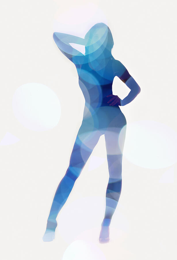 Blue female silhouette Photograph by John Lamb