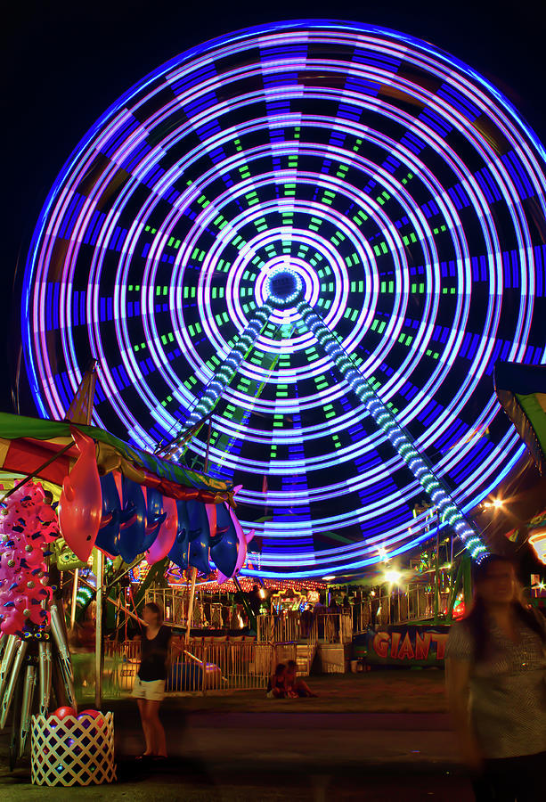 Blue Ferris Wheel Photograph by Mark Chandler - Fine Art America