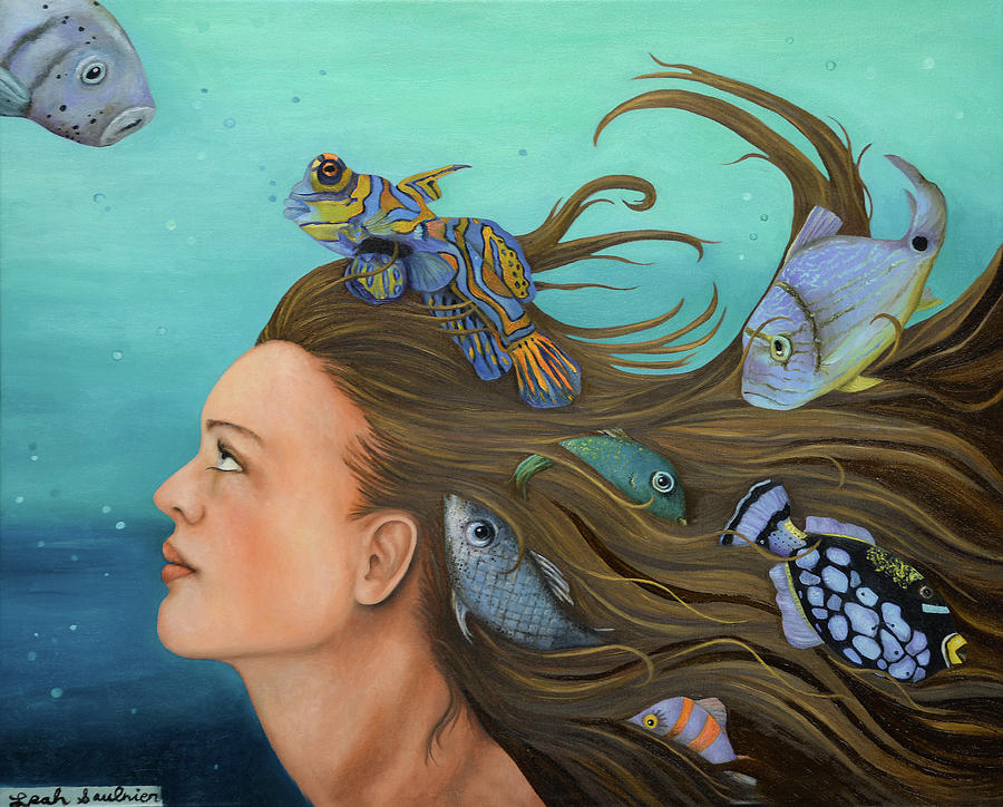 Blue Fish updated Painting by Leah Saulnier The Painting Maniac