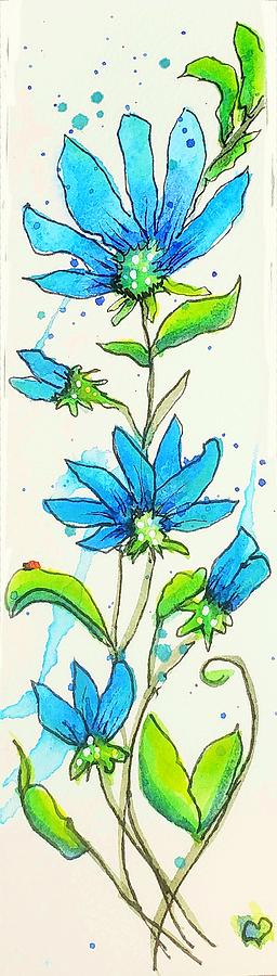 Blue Flower Dancer Painting by Deahn Benware