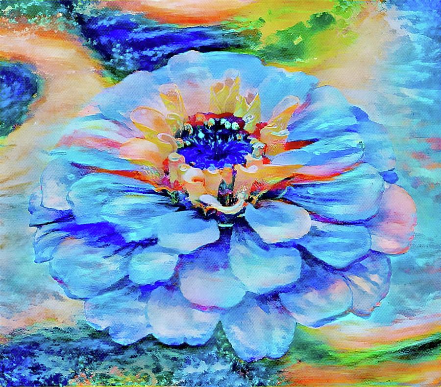 Blue Flower Dream Digital Art by Gaby Ethington
