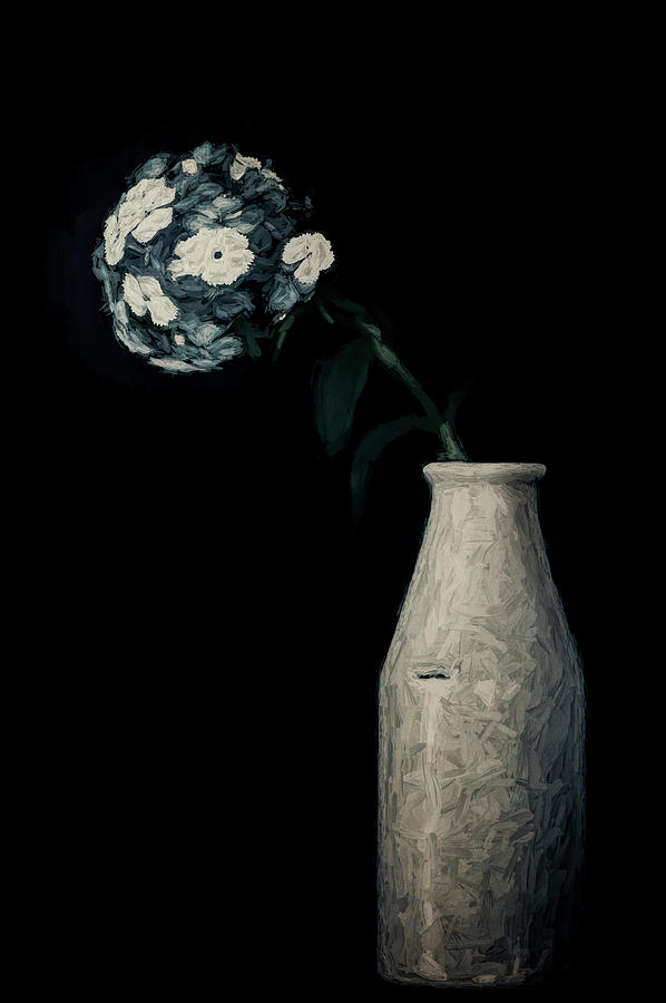 Blue Flower in a Vase Photograph by Deborah Penland