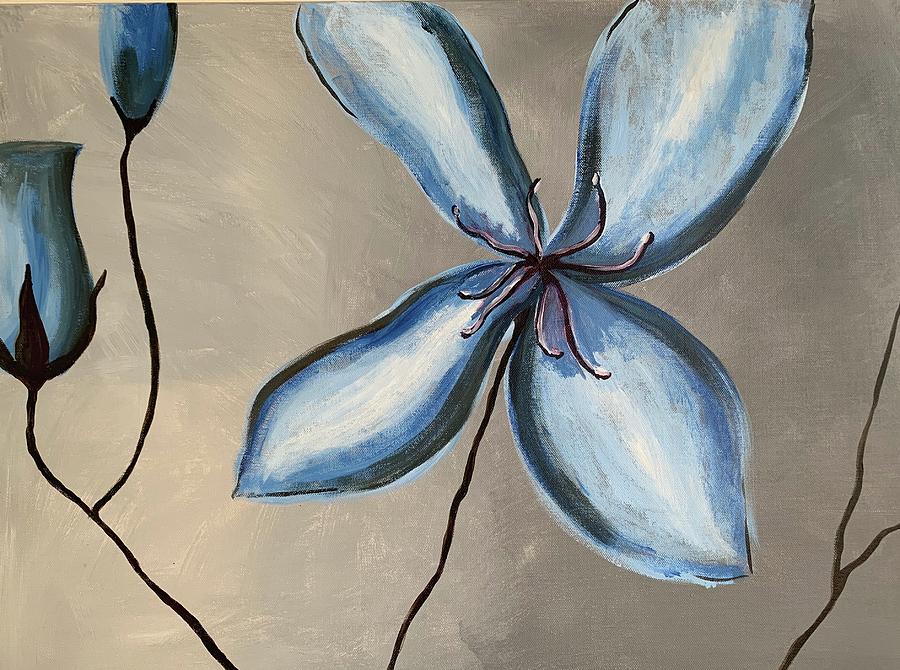 Blue Flower Painting - Blue Flower by Natalia Ciriaco