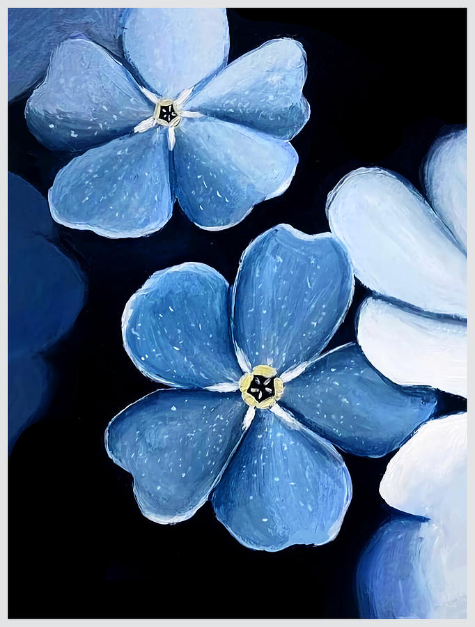 Blue Flower Digital Art by Uni Loow - Fine Art America