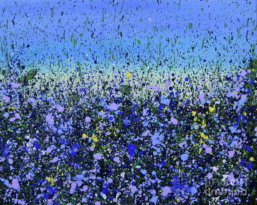 Summer Painting - Blue Flowers  by Sharon Patterson