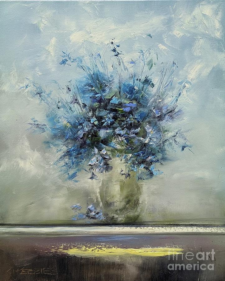 Blue Flowers  Painting by George Peebles