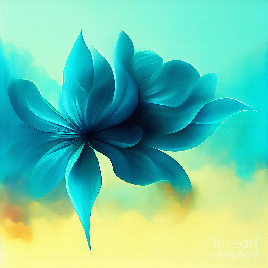 Blue flowers Painting by Jirka Svetlik