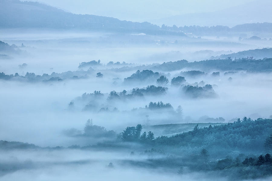 Blue Fog in the Blue Ridge Photograph by Dan Carmichael