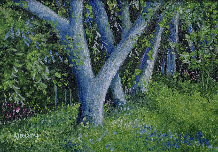 Blue Forest Painting