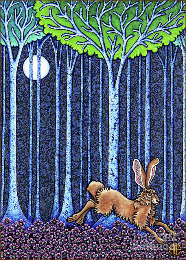 Blue Forest Breakaway  Painting by Amy E Fraser