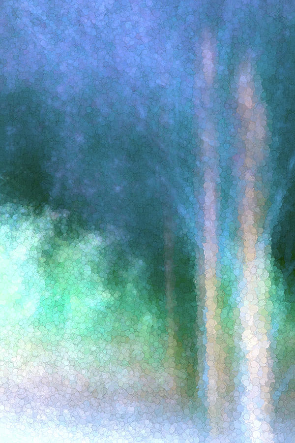 Abstract Digital Art - Blue Forest Dream by Terry Davis