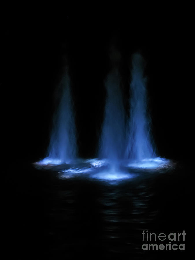 Blue Fountain Photograph by Suzanne Luft