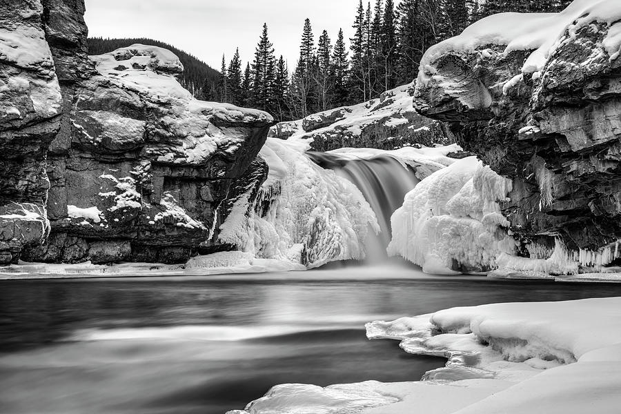 Blue Glacier Frozen Waterfalls, Elbow Falls, Kananaskis, Alberta, Canada Photograph by Yves Gagnon