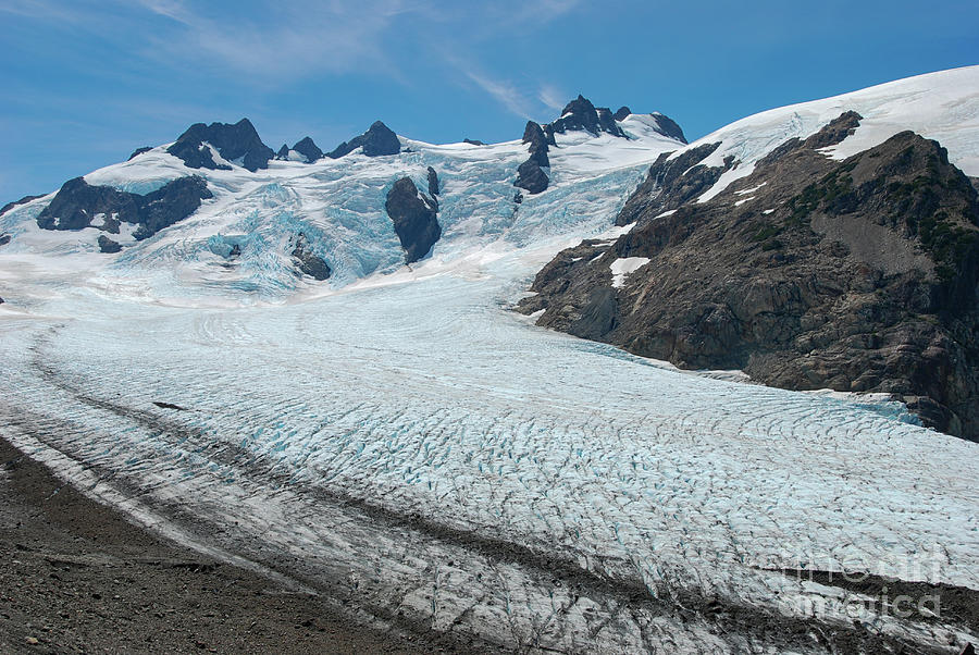 Blue Glacier on Mount Olympus in Olympic National Park #2 Photograph by Nancy Gleason
